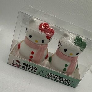 Hello Kitty Pink & White Ceramic Salt and Pepper Shaker Set